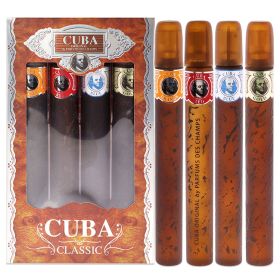 Cuba by Cuba for Men - 4 Pc Gift Set 1.17oz Cuba Gold; 1.17oz Cuba Blue; 1.17oz Cuba Red; 1.17oz Cuba Orange