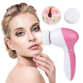Facial Cleansing Brush Waterproof Face Spin Cleaning Brush with 5 Brush Heads