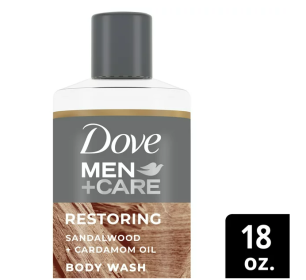 Dove Men+Care Restoring Sandalwood + Cardamom Oil Liquid Body Wash;  18 oz