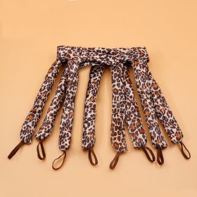 Satin No Heat Curlers for Long Hair - Heatless Curling Rod Headband for Beautiful, Healthy Curls (Color: Short Leopard Color)