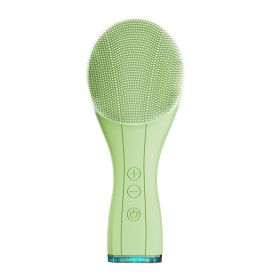 Rejuvenate Your Skin with a Portable USB Electric Silicone Face Cleaning Brush Spa! (Color: Green)