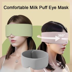 Silk Cotton Padded Eye Full Cover Block Light Blindfold Double Face Warm Cold Sleeping Masks For Women Soft And Comfortable Blindfold For Travelling (Color: Green)