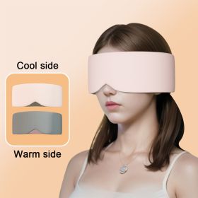 Silk Cotton Padded Eye Full Cover Block Light Blindfold Double Face Warm Cold Sleeping Masks For Women Soft And Comfortable Blindfold For Travelling (Color: PINK)